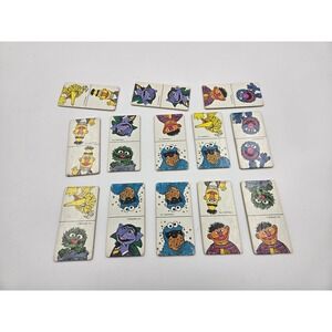 1980 Sesame Street Dominoes Game LOOSE Jim Henson's Muppets